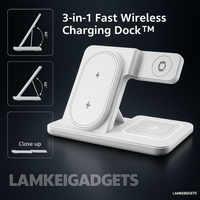 3-in-1 Wireless Charging Dock™ - Fast Charge, Clean Desk, Smart LED