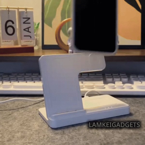 3-in-1 Wireless Charging Dock™ - Fast Charge, Clean Desk, Smart LED