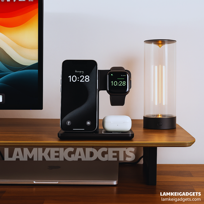 3-in-1 Wireless Charging Dock™ - Fast Charge, Clean Desk, Smart LED
