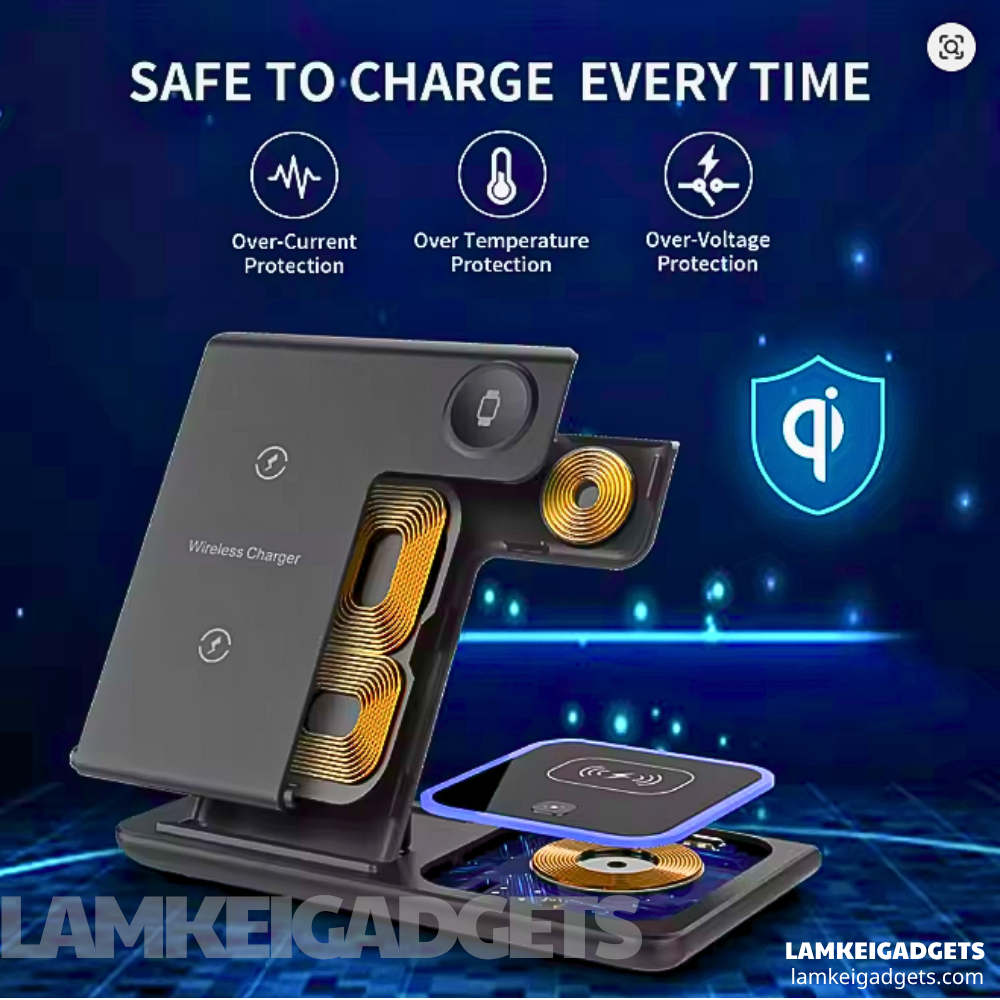 3-in-1 Wireless Charging Dock™ - Fast Charge, Clean Desk, Smart LED